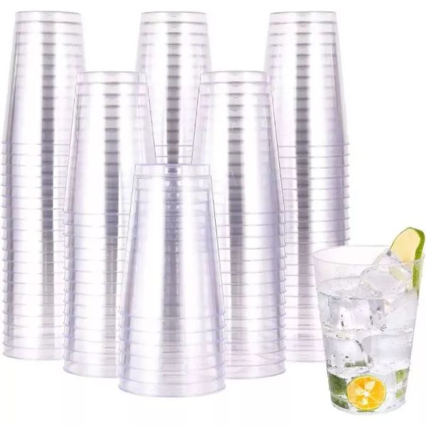 CRYSTAL PLASTIC GLASS 20 PIECES